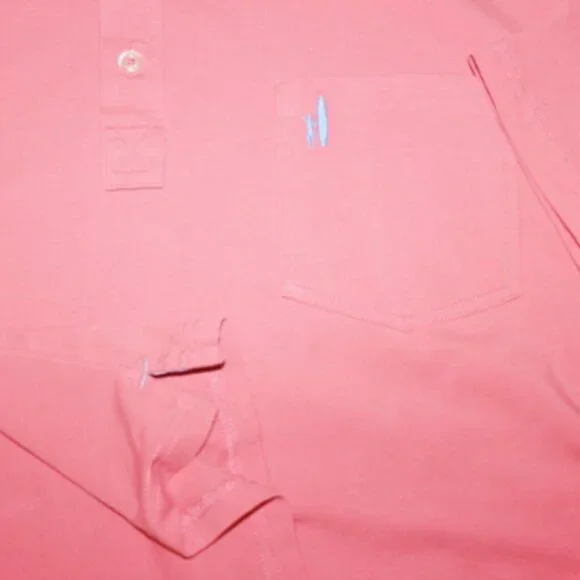Excellent Johnnie-O Hangin Out West Coast Prep Cotton Polo, XL, Salmon Pink - Picture 4 of 7